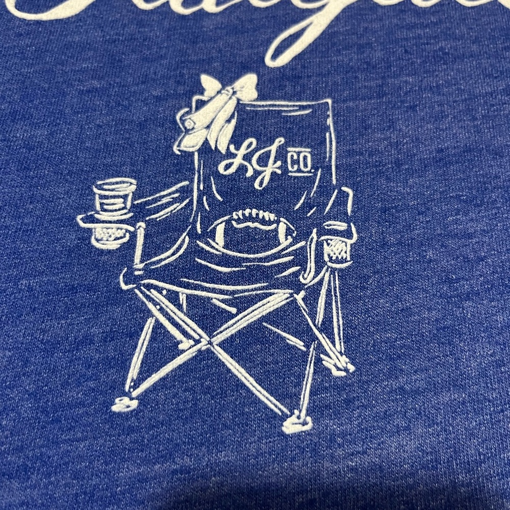 Lauren James Blue Short Sleeve Tee Voted Most Likely to Tailgate- Medium - Picture 5 of 5